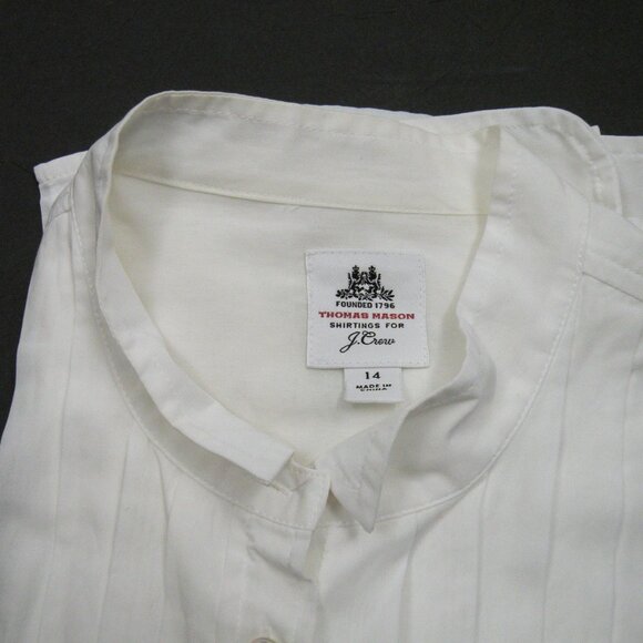 $248 J. Crew Collection Thomas Mason® Tuxedo Shirt Cotton Voile 14 - Picture 3 of 7